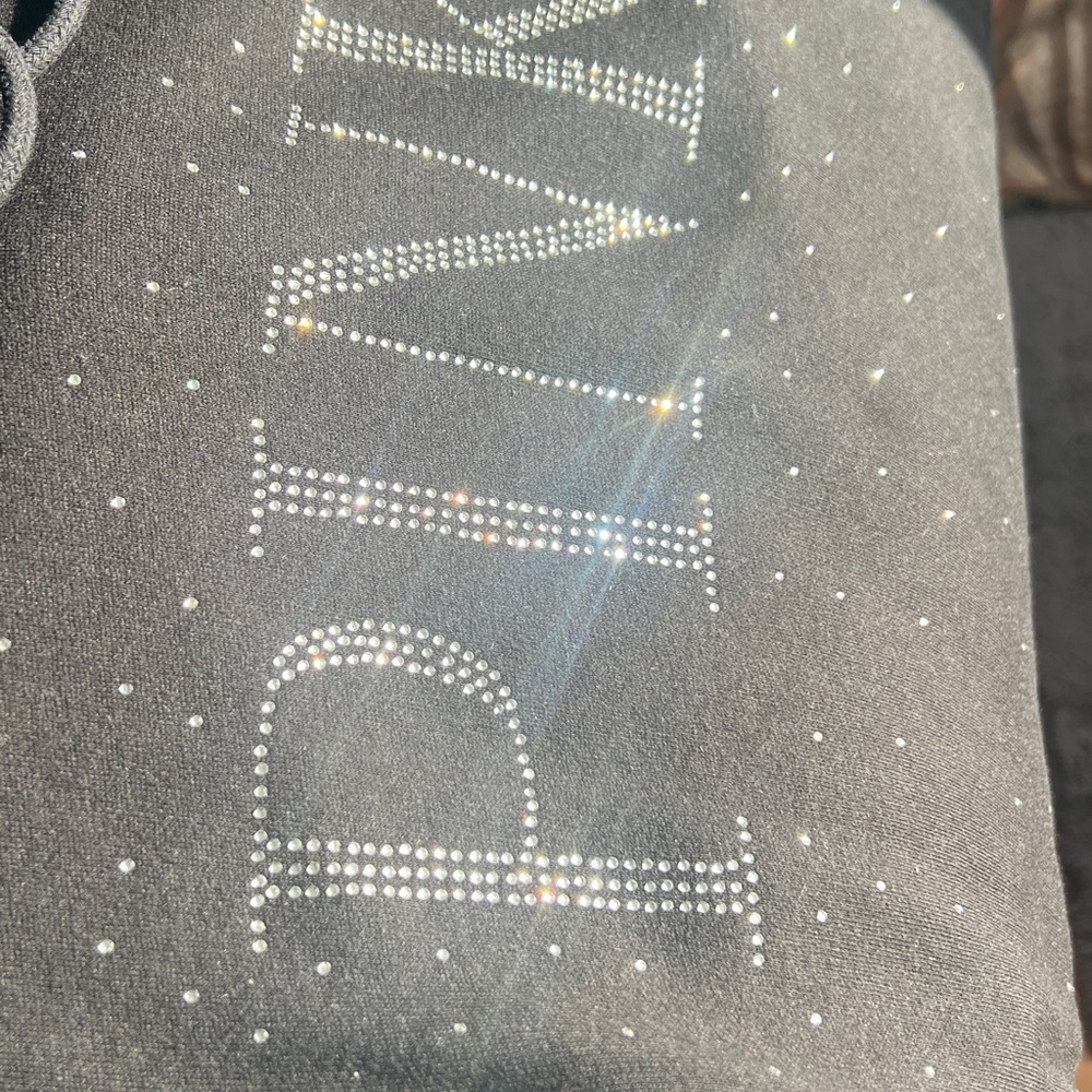 PINK Victoria's Secret Black Hoodie with Rhinestones - Picture 4 of 5